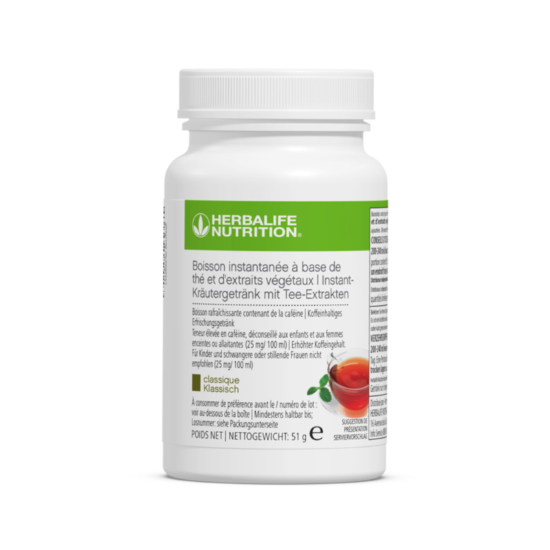 Boisson instantanée à base de thé et d’extraits végétaux
