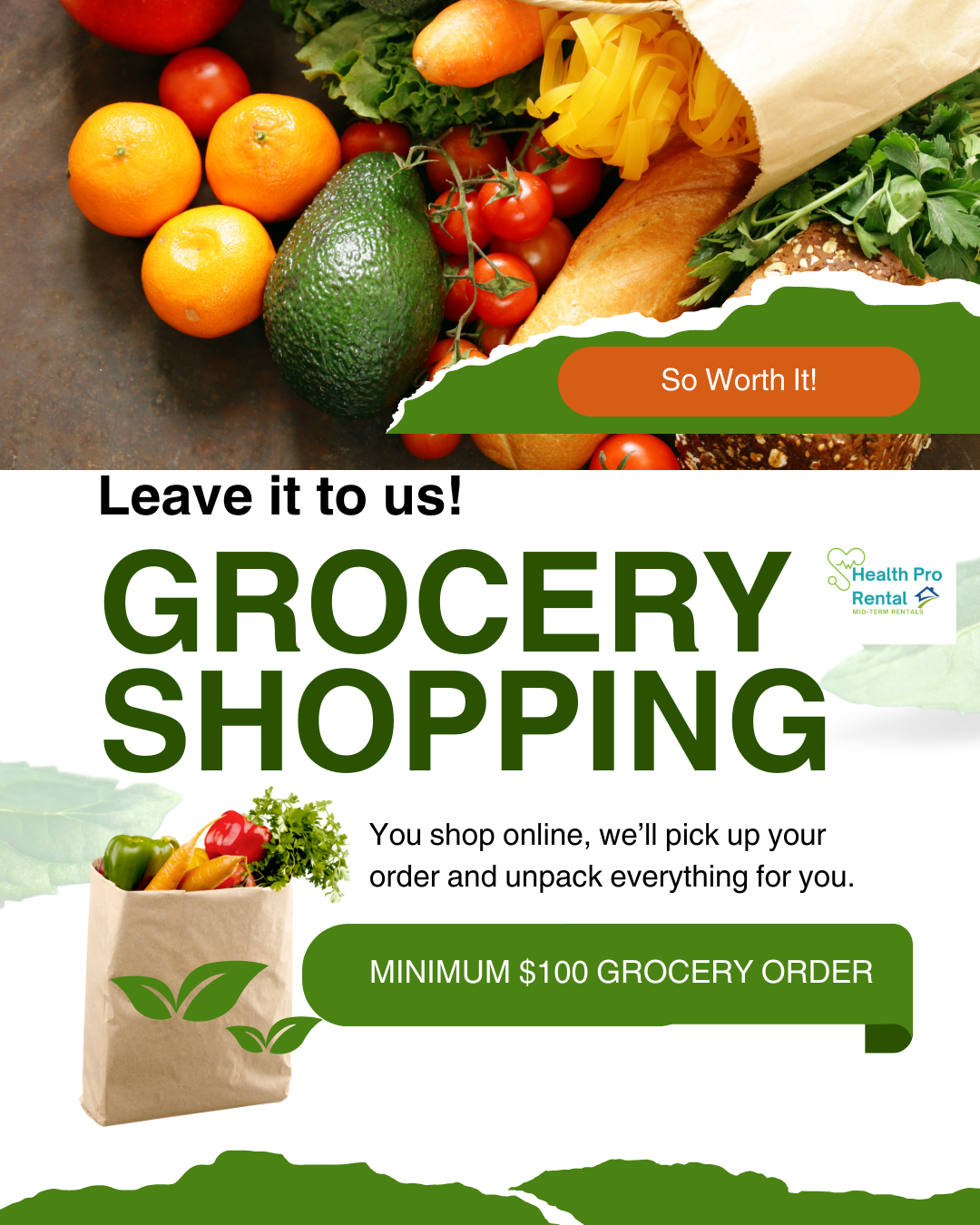 Pre-Arrival Grocery Pick Up and Put Away
