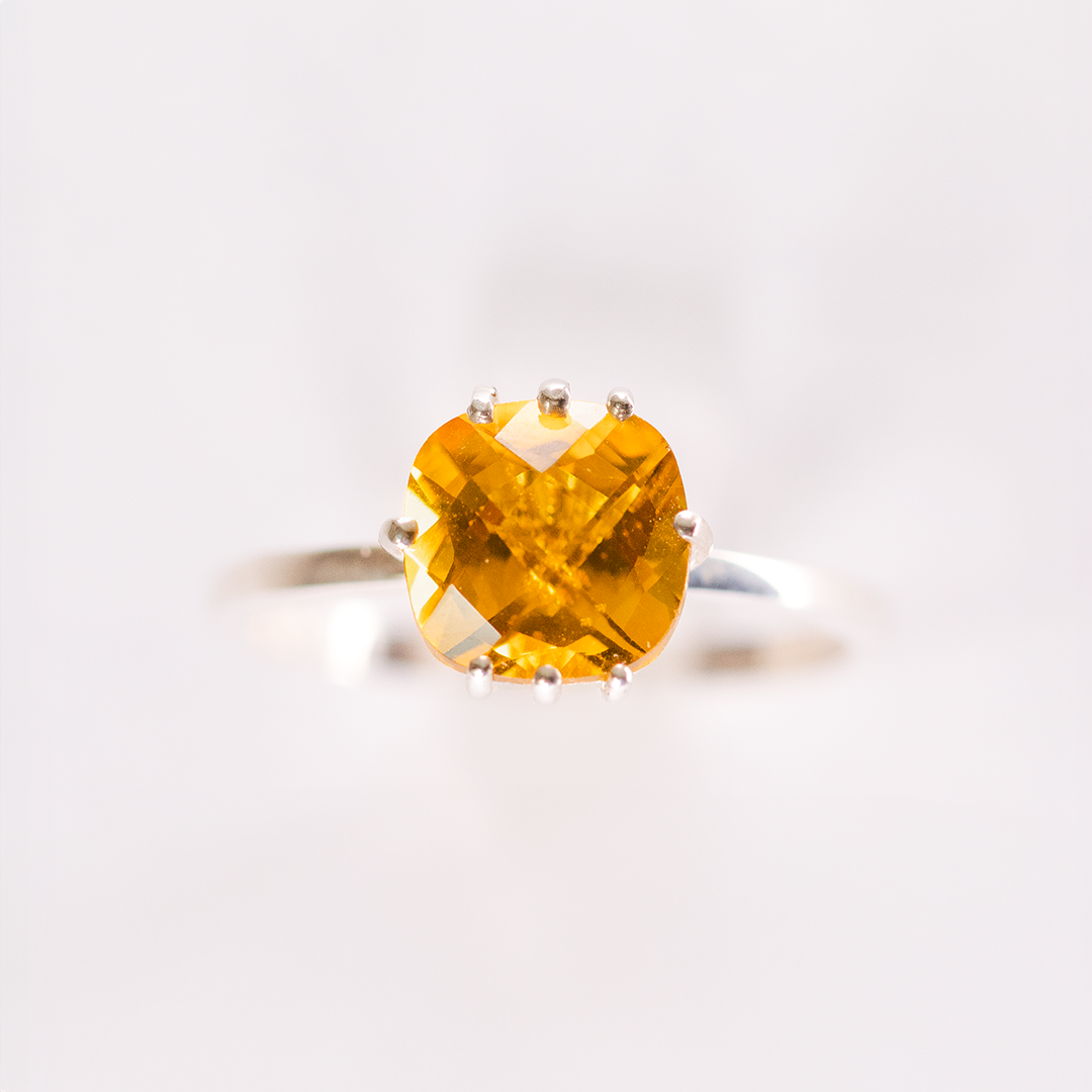 Yellow Topaz Gemstone Ring