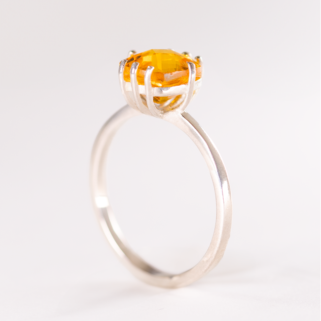 Yellow Topaz Gemstone Ring