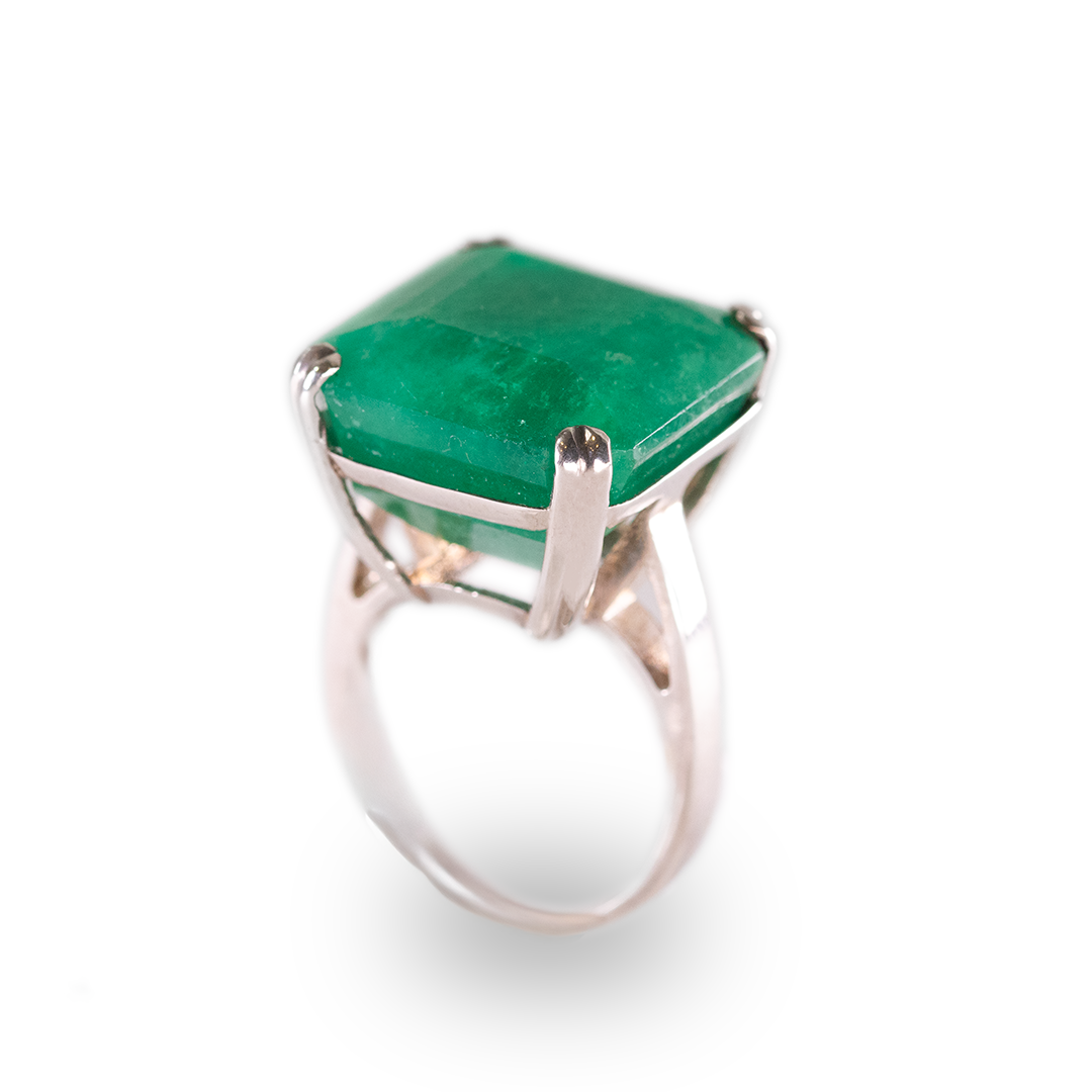 Huge rock silver ring