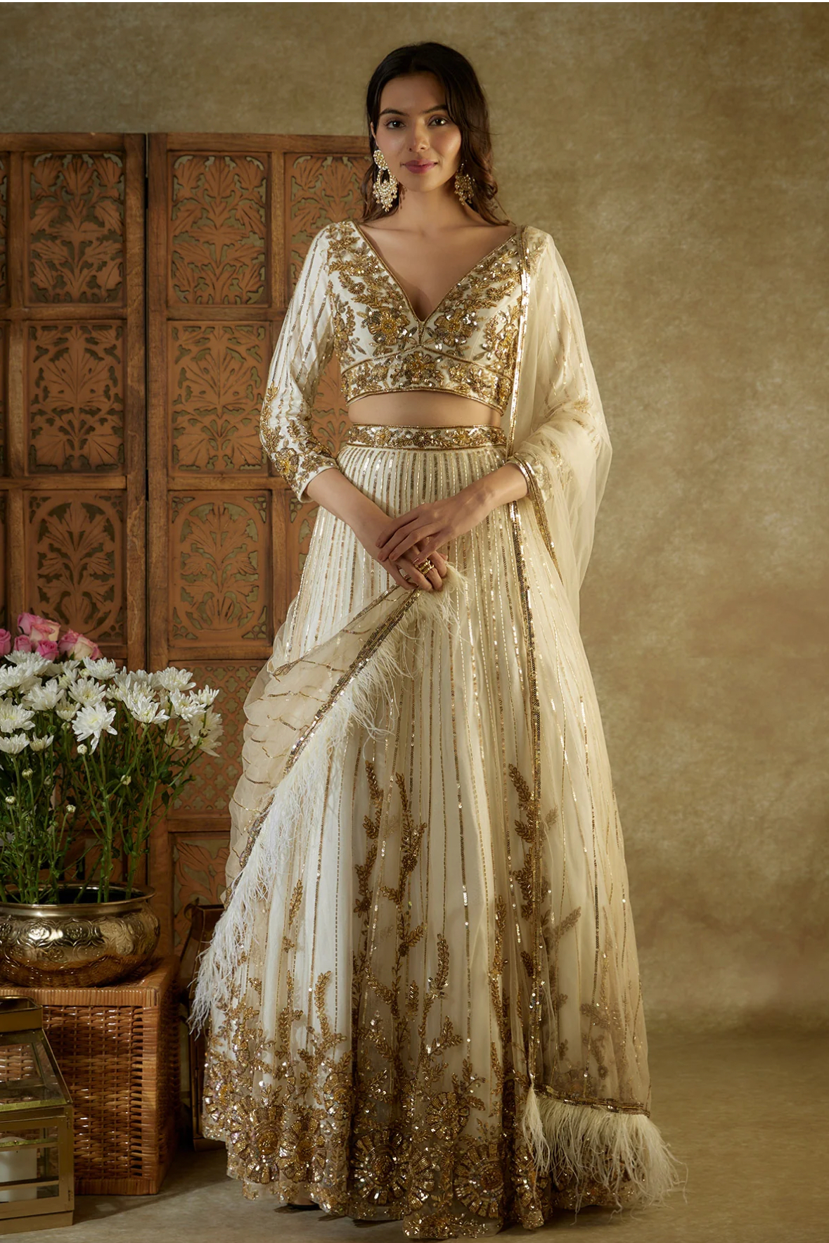 Ivory Blossom Lehnga