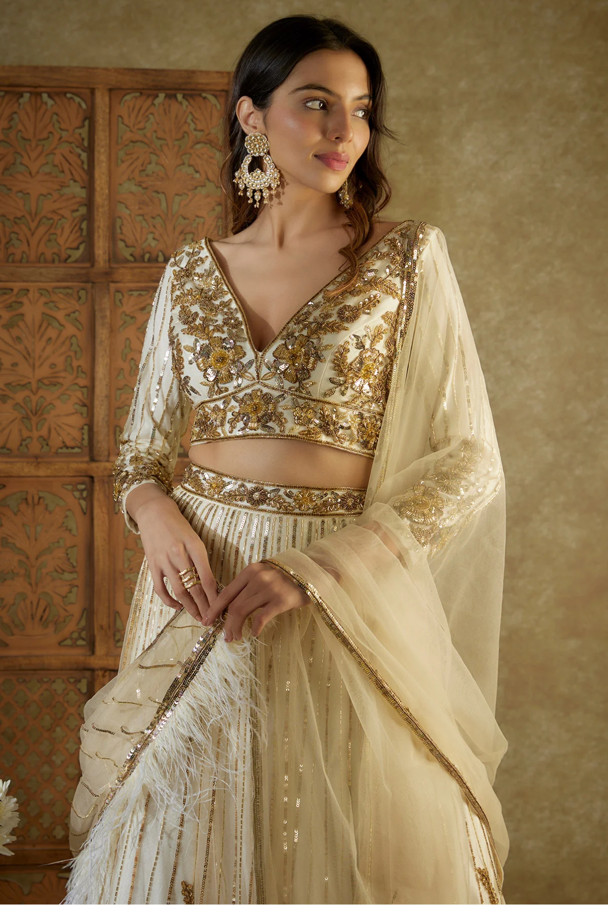 Ivory Blossom Lehnga
