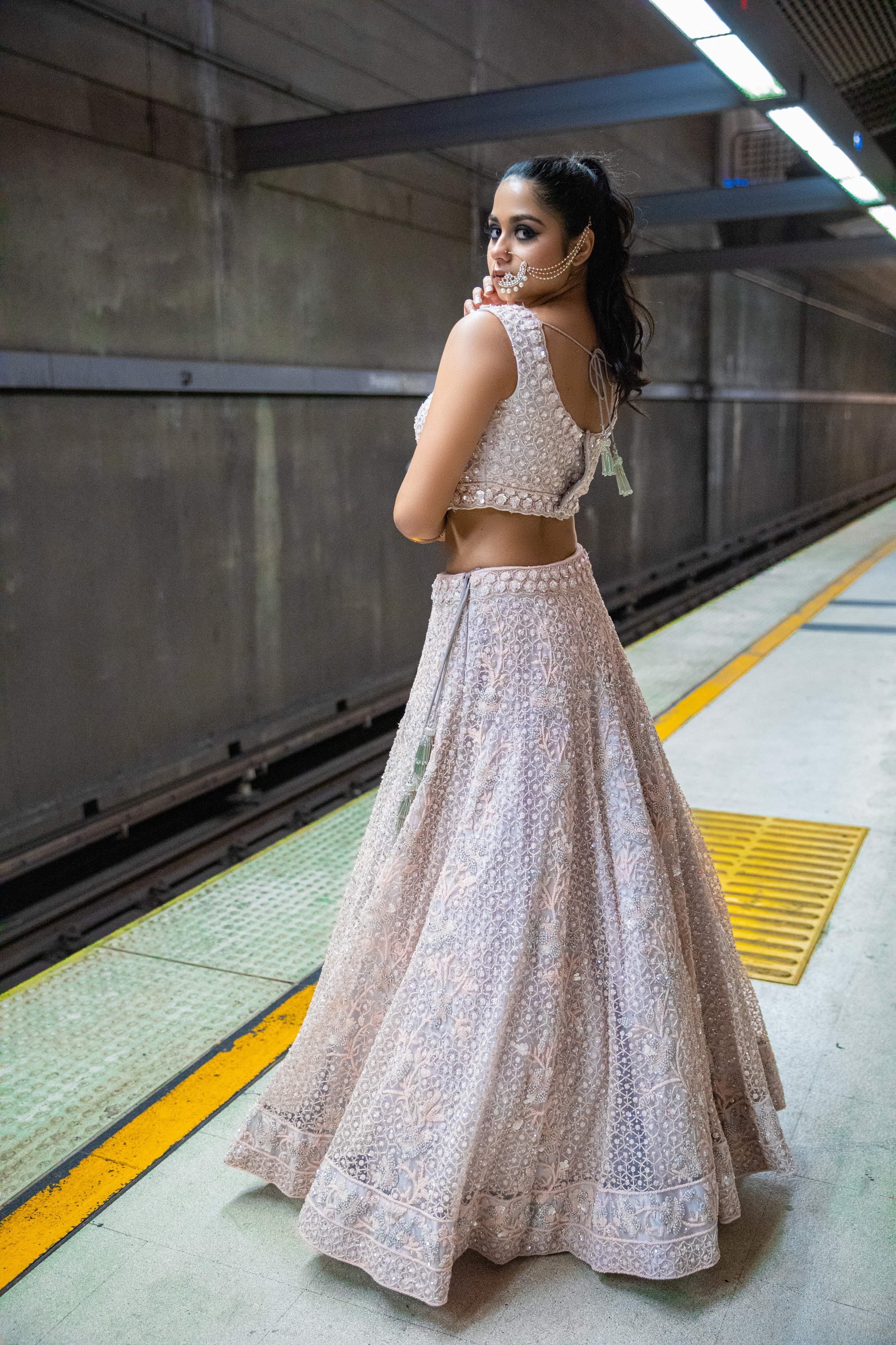 Praline Rose Lehnga