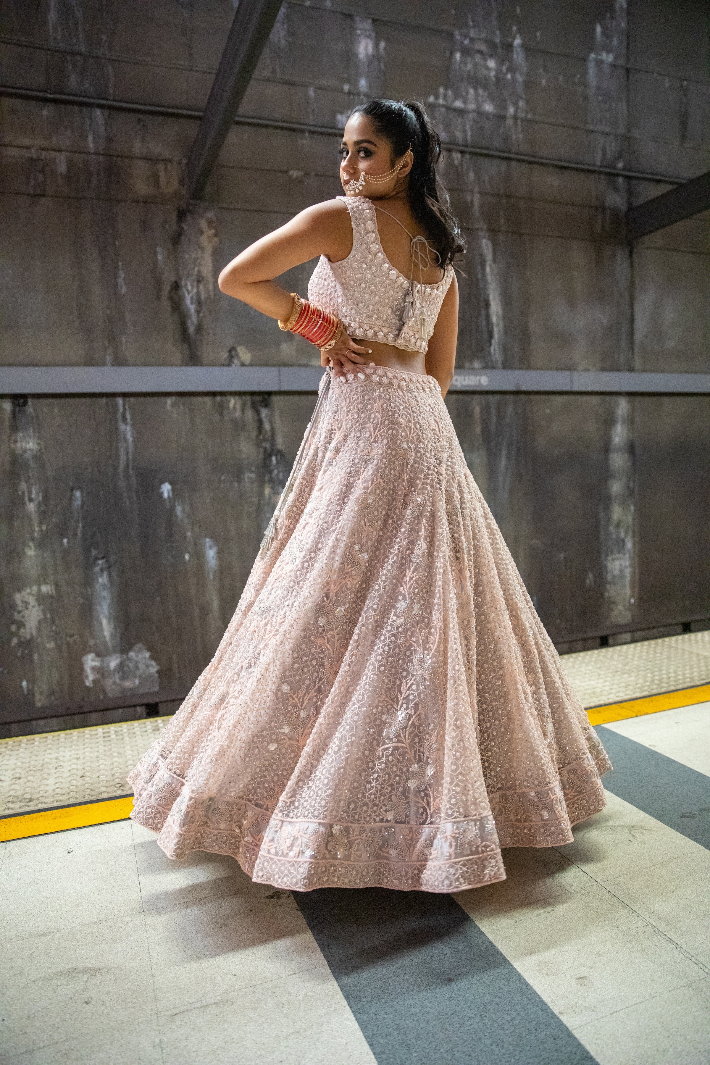 Praline Rose Lehnga