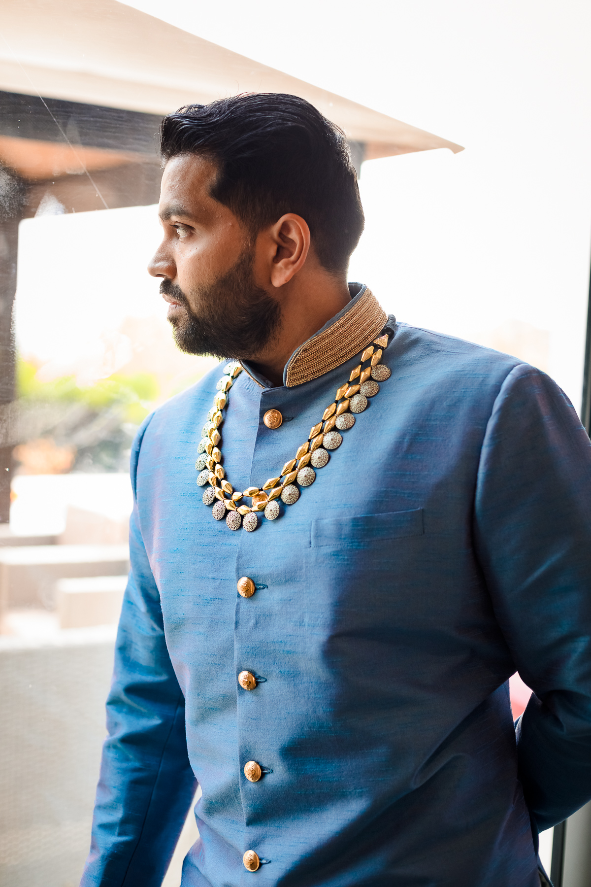 Azul Sherwani