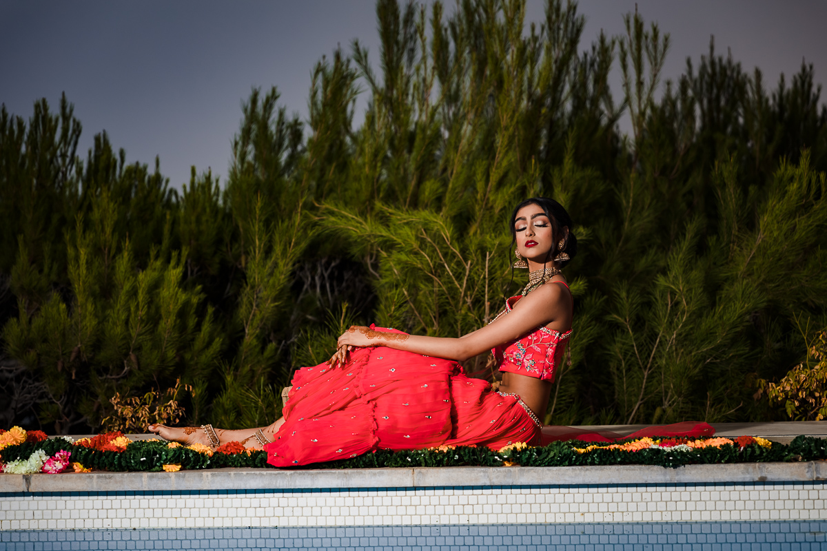 Coral Bloom Lehnga