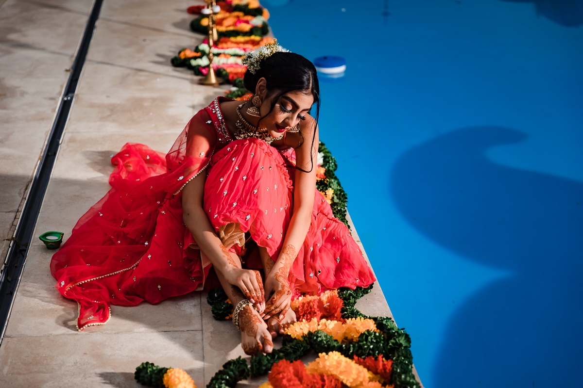 Coral Bloom Lehnga