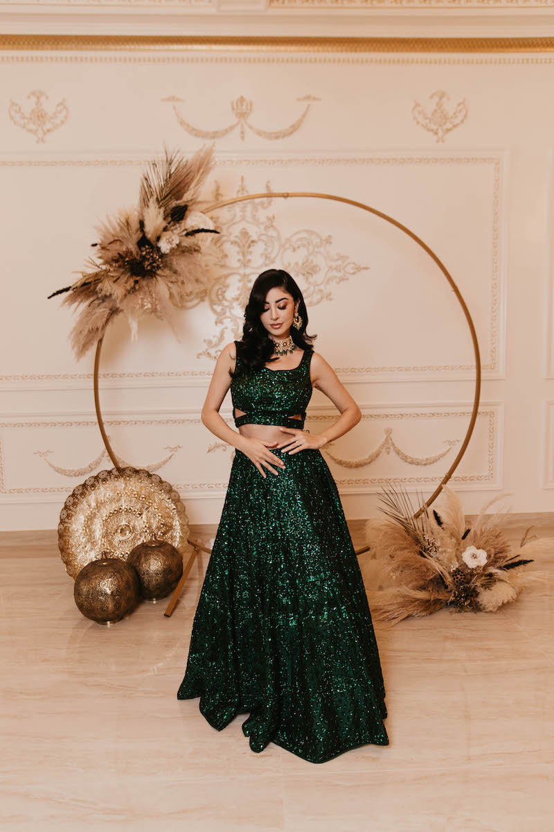 Green Goddess Lehnga