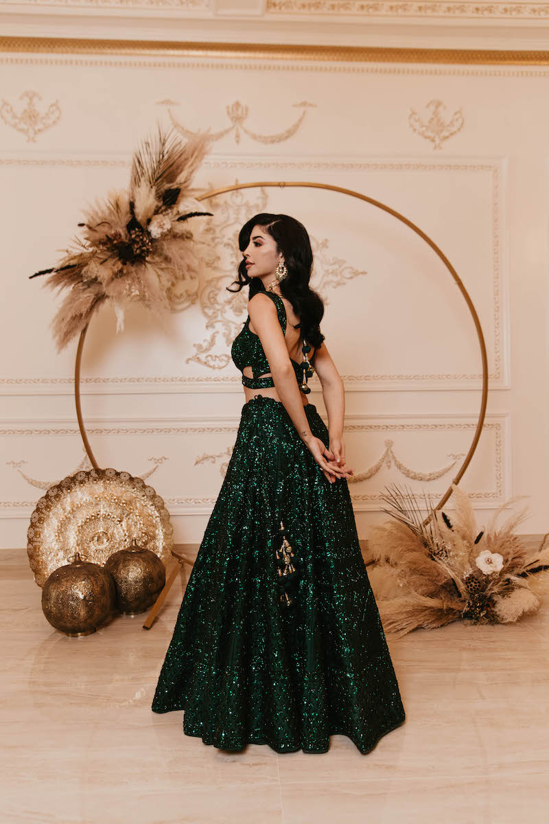 Green Goddess Lehnga