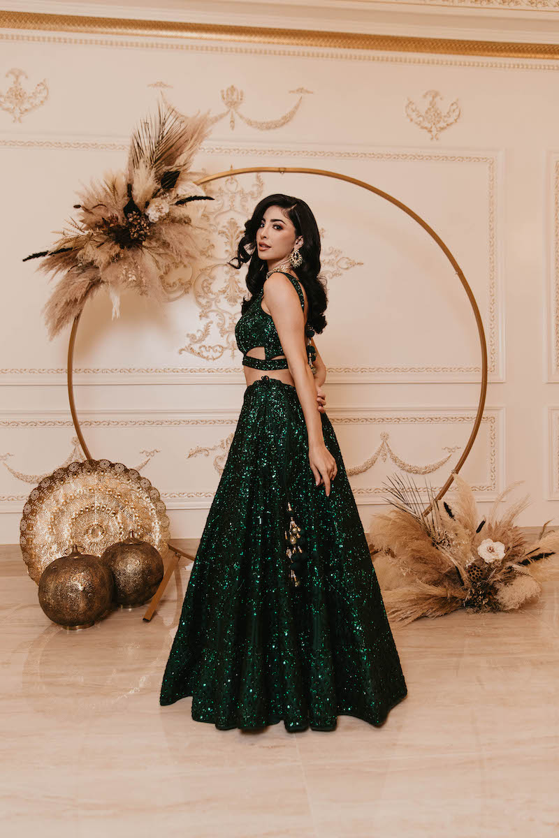 Green Goddess Lehnga