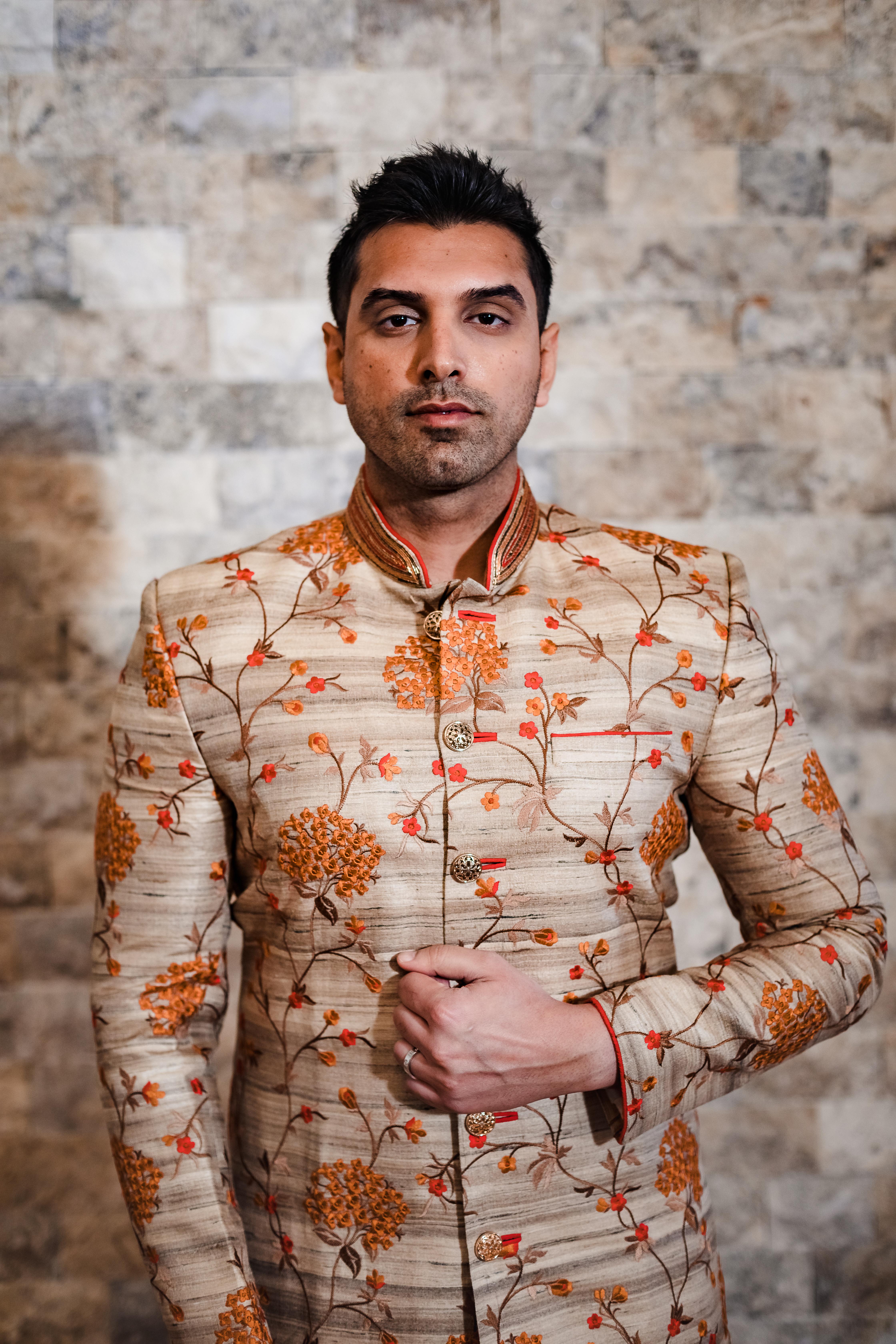 Saffron Sherwani