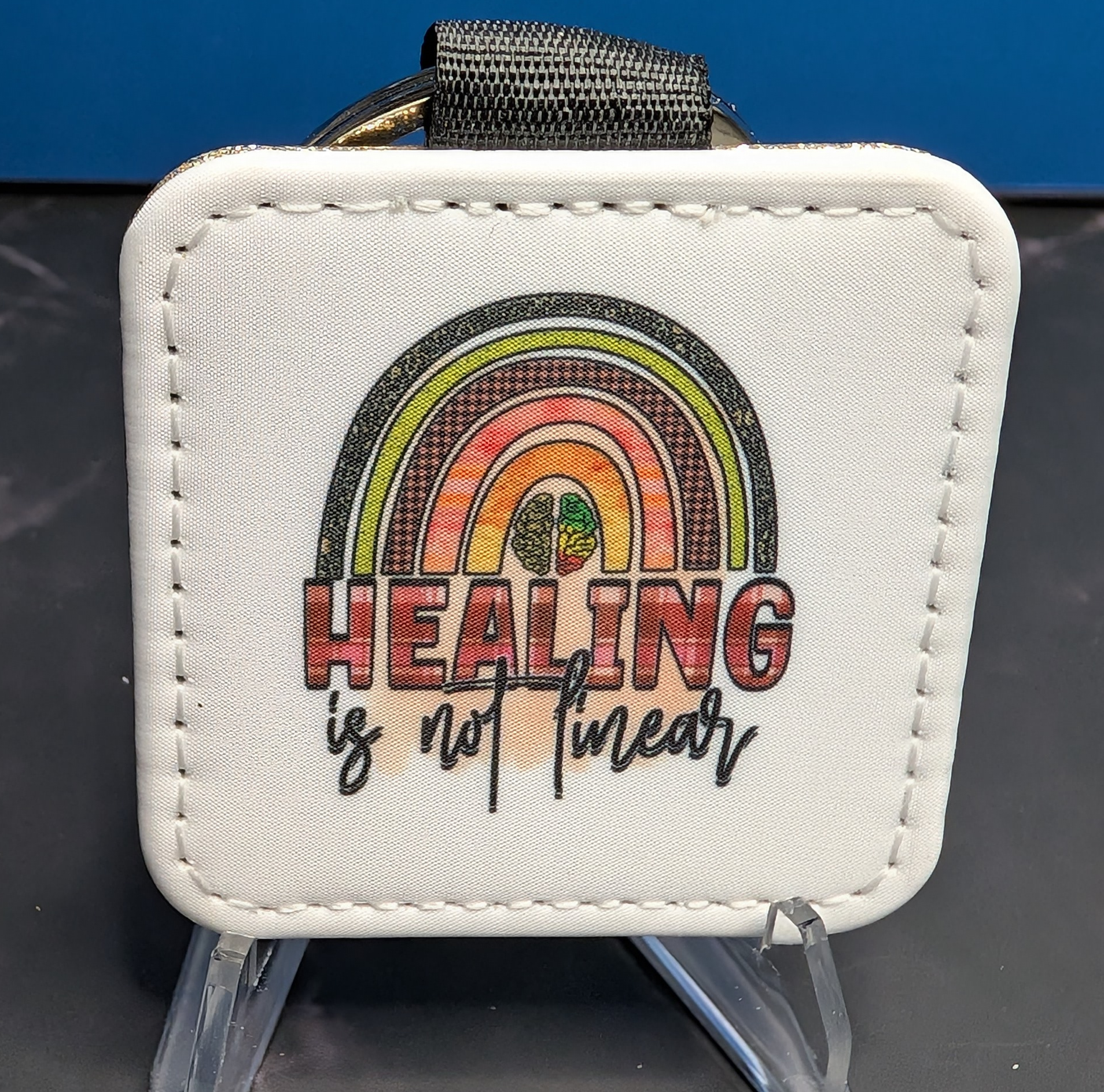 Healing Is Not Linear Inspirational Keychain
