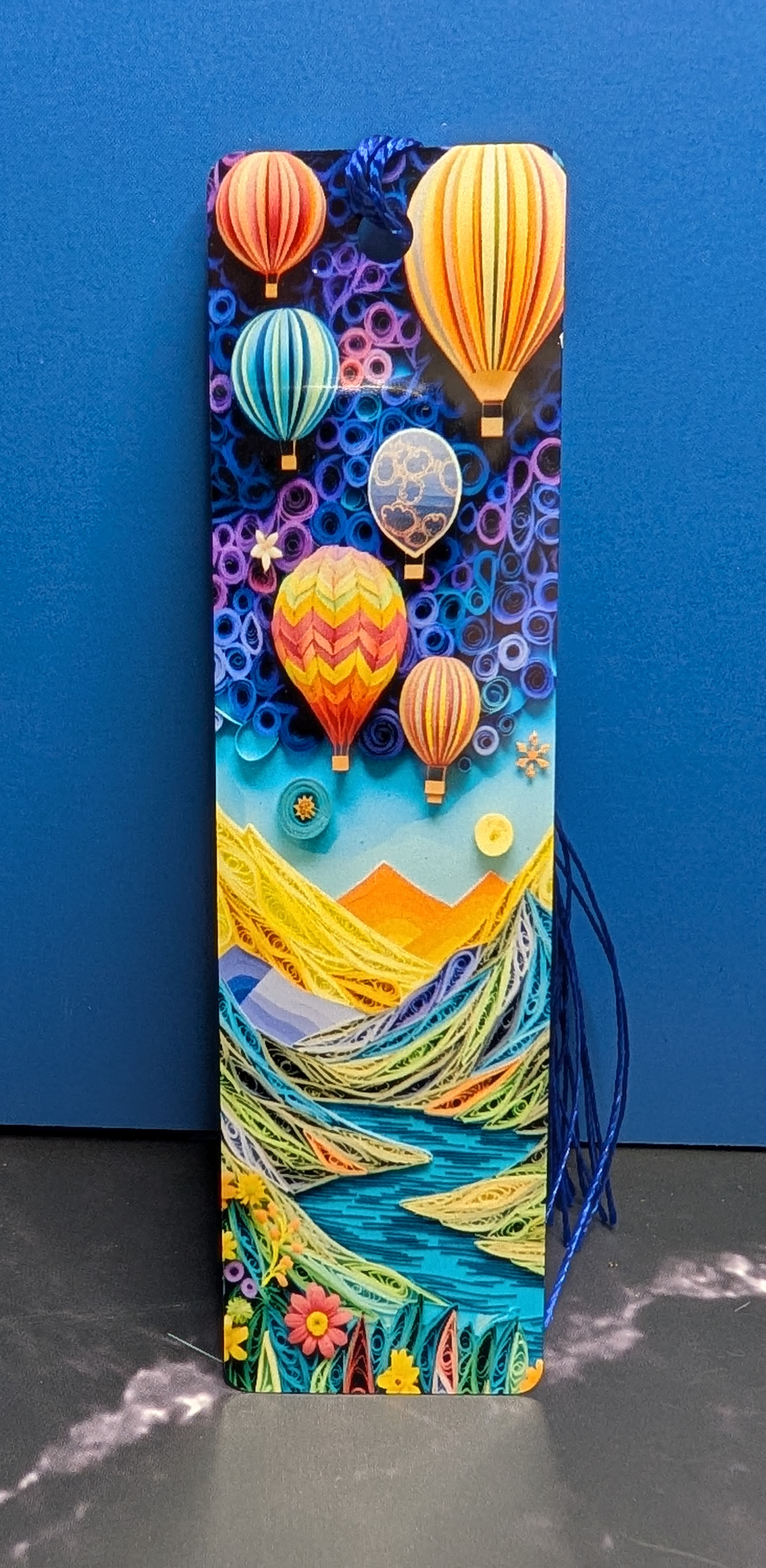 Colorful Hot Air Balloon Bookmark