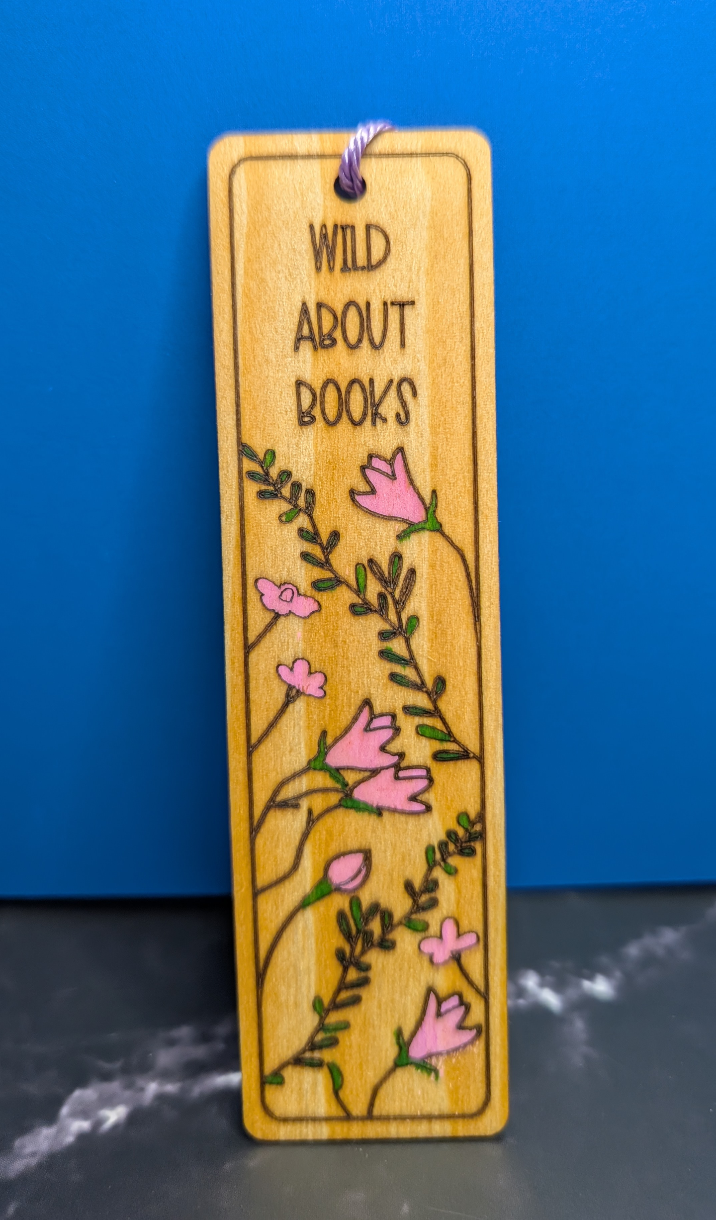 Wooden Floral Bookmark