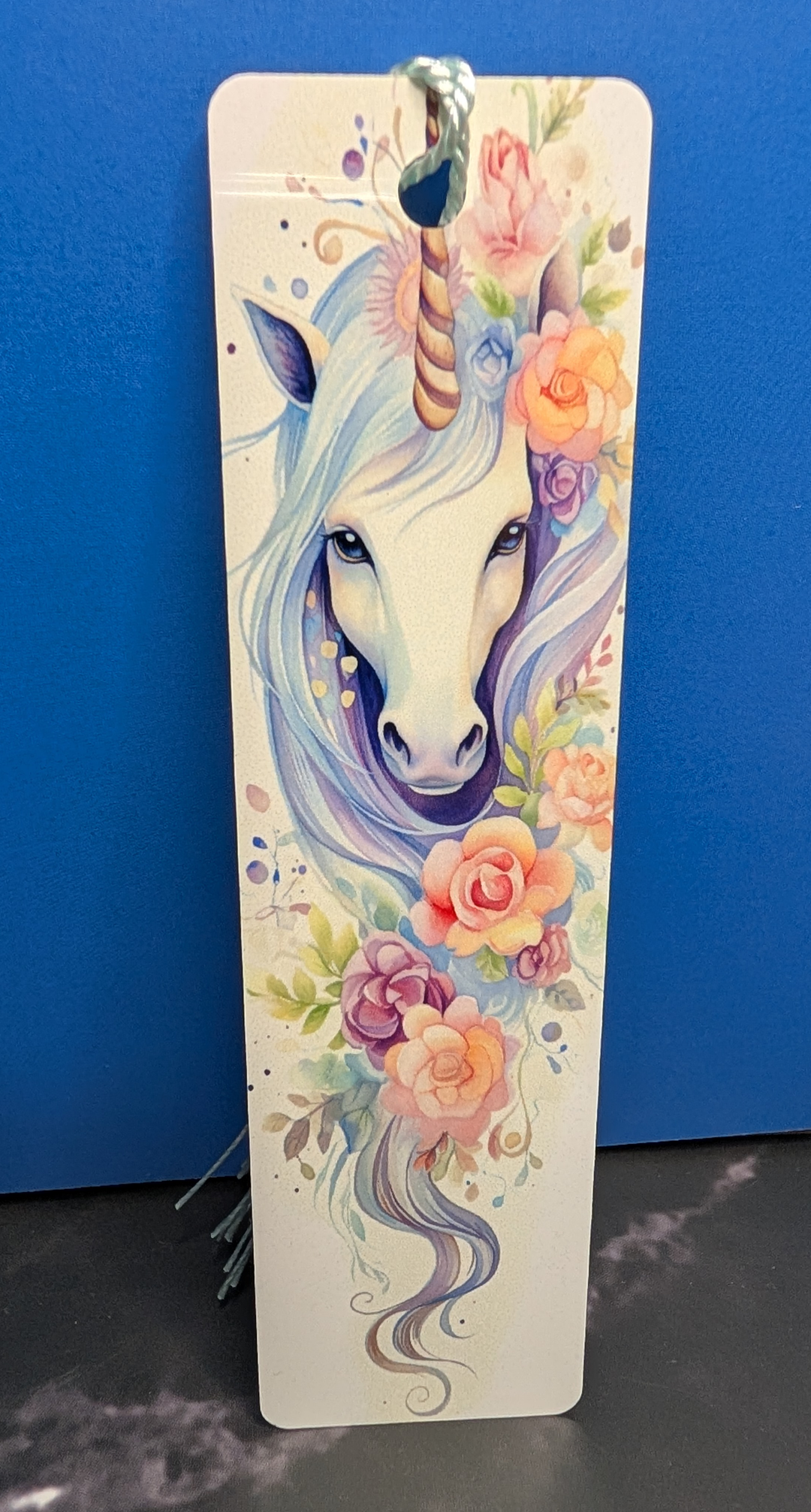 Unicorn Floral Bookmark