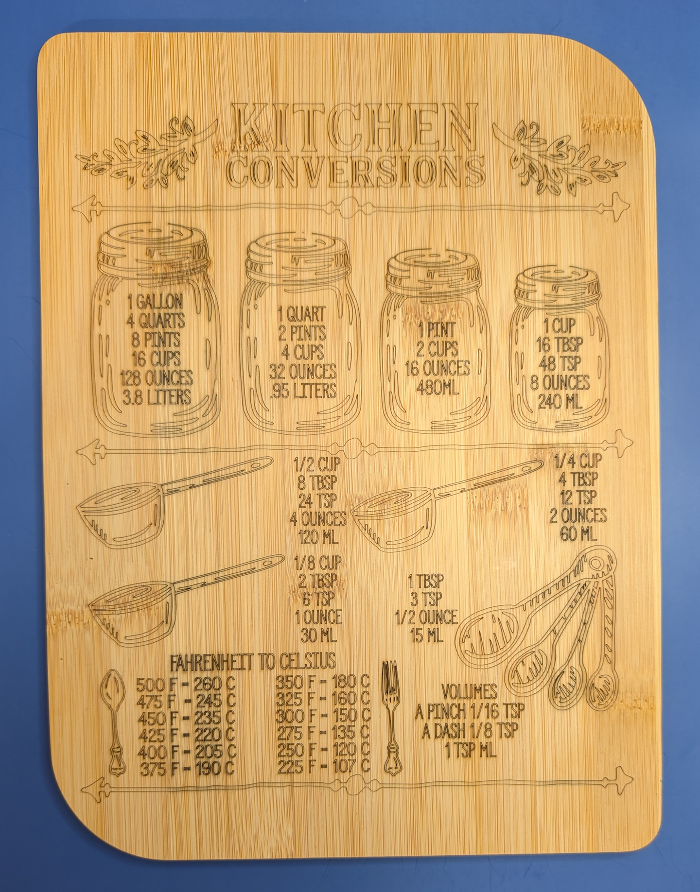 Kitchen Conversions Bamboo Cutting Board