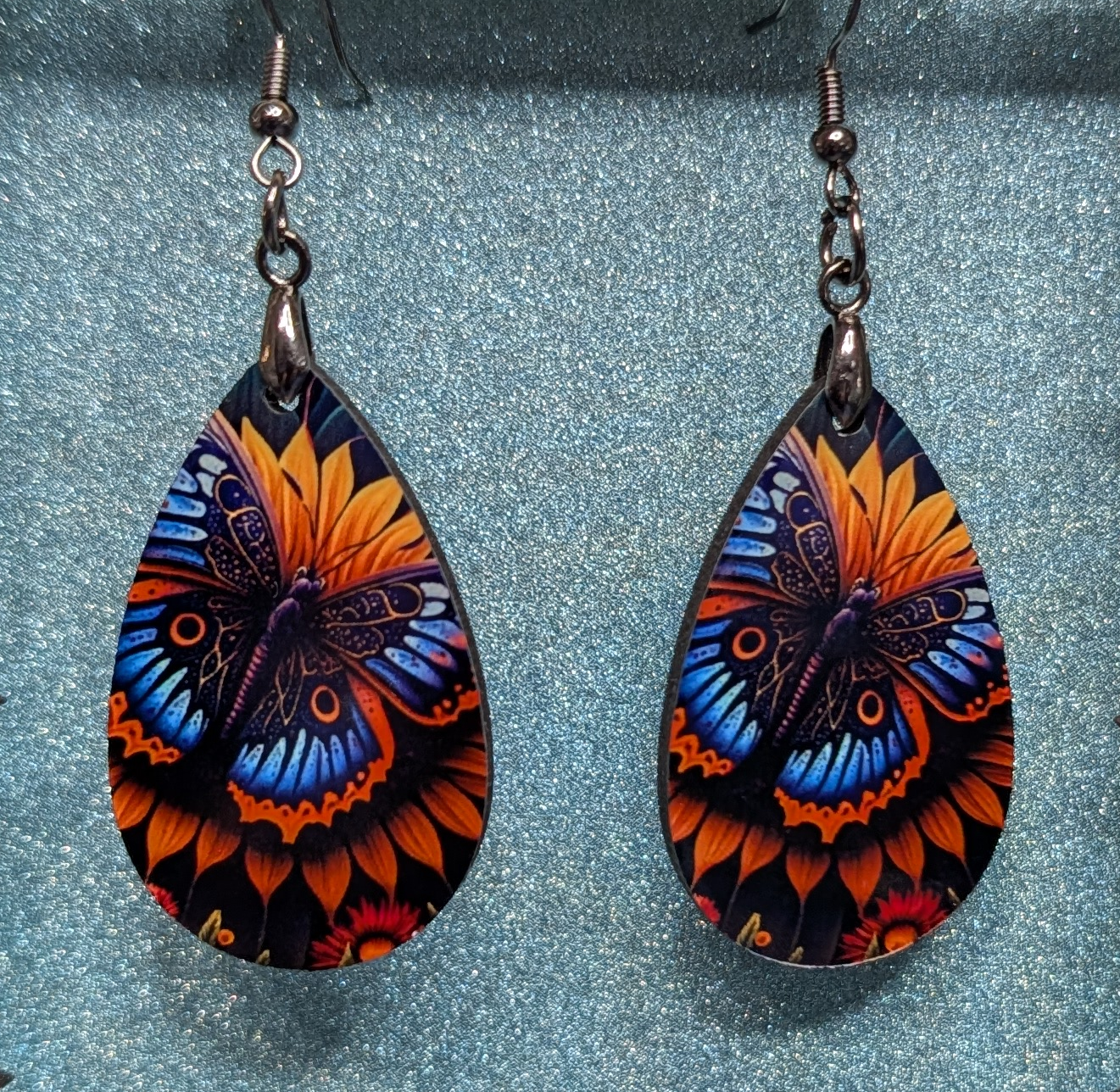 Butterfly Art Teardrop Earrings