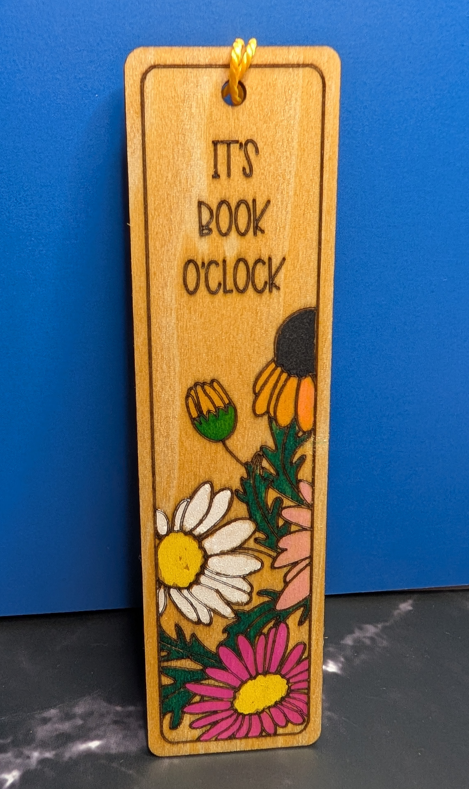 Wooden Floral Bookmark