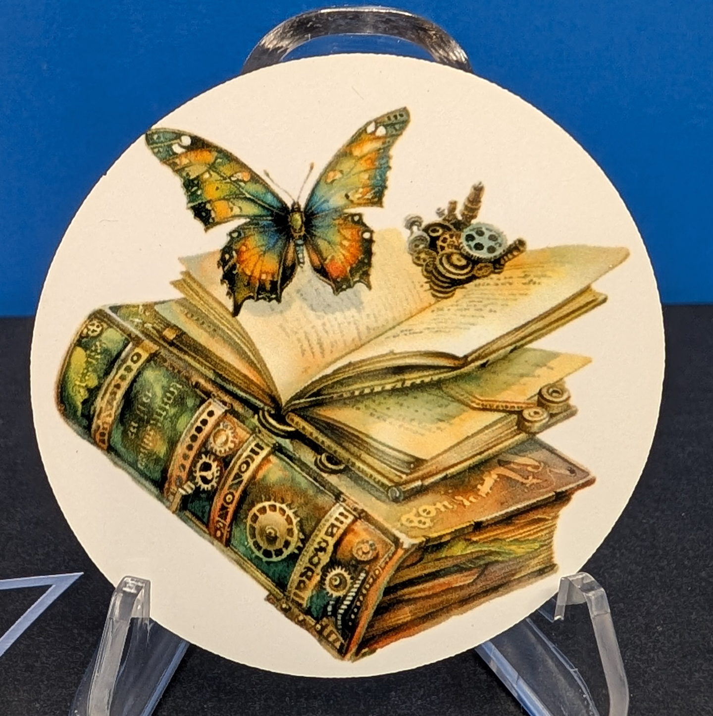 Vintage Steampunk Book Magnet