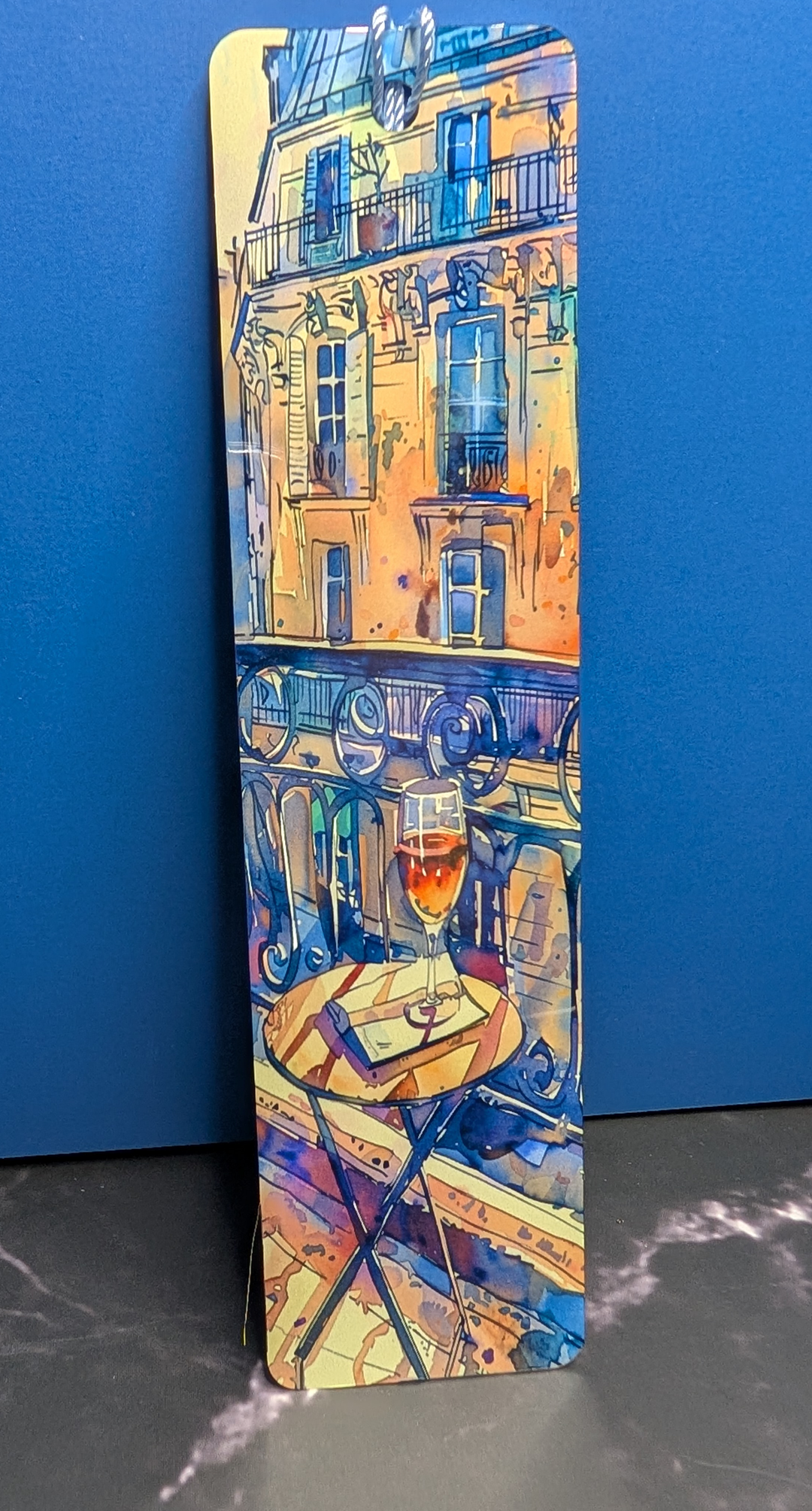 Paris Balcony Illustrated Bookmark