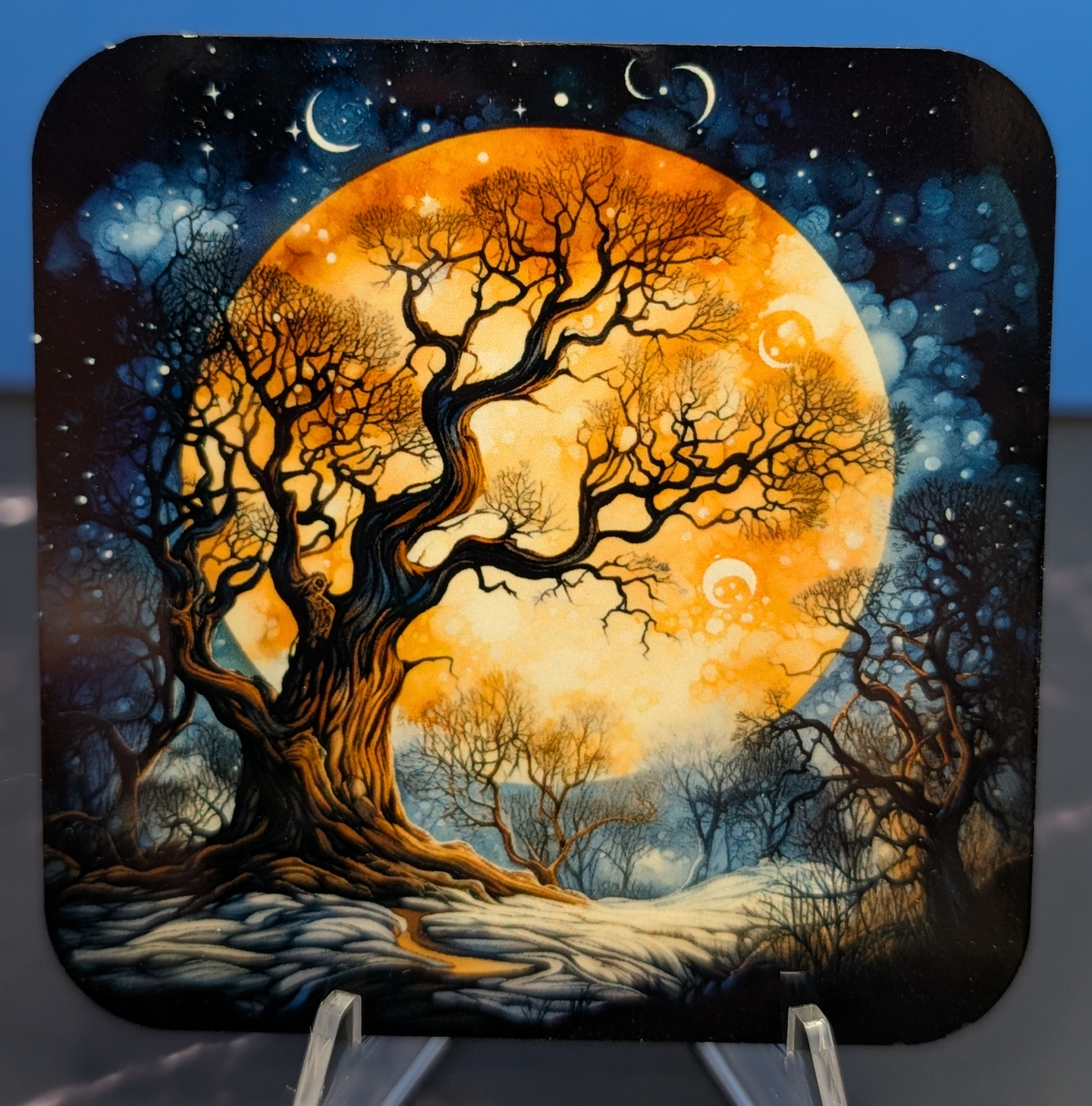 Enchanted Moonlit Tree Magnet