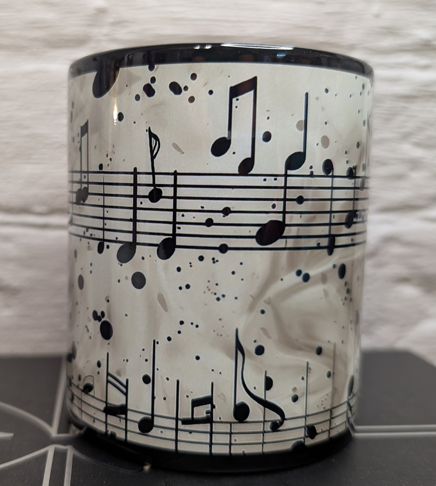 Musical notes ceramic mug