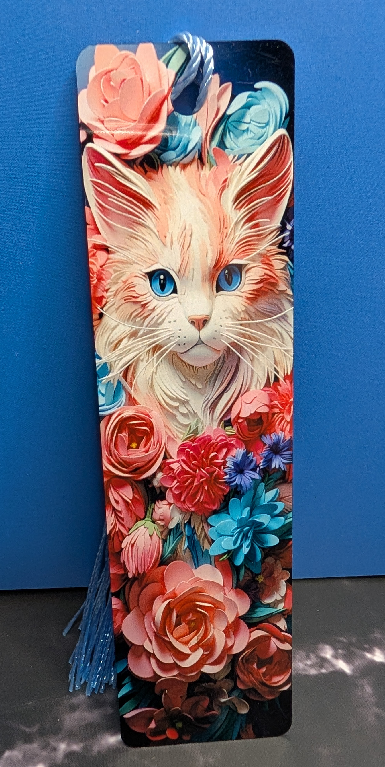 Floral Cat Art Bookmark