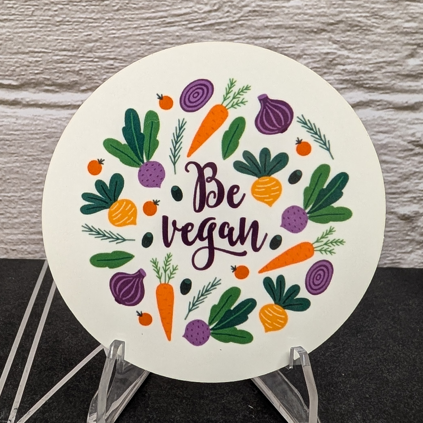 Be Vegan Decorative Coaster