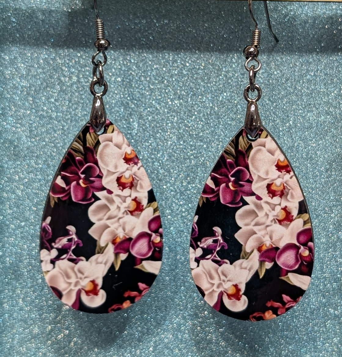 Floral Teardrop Earrings