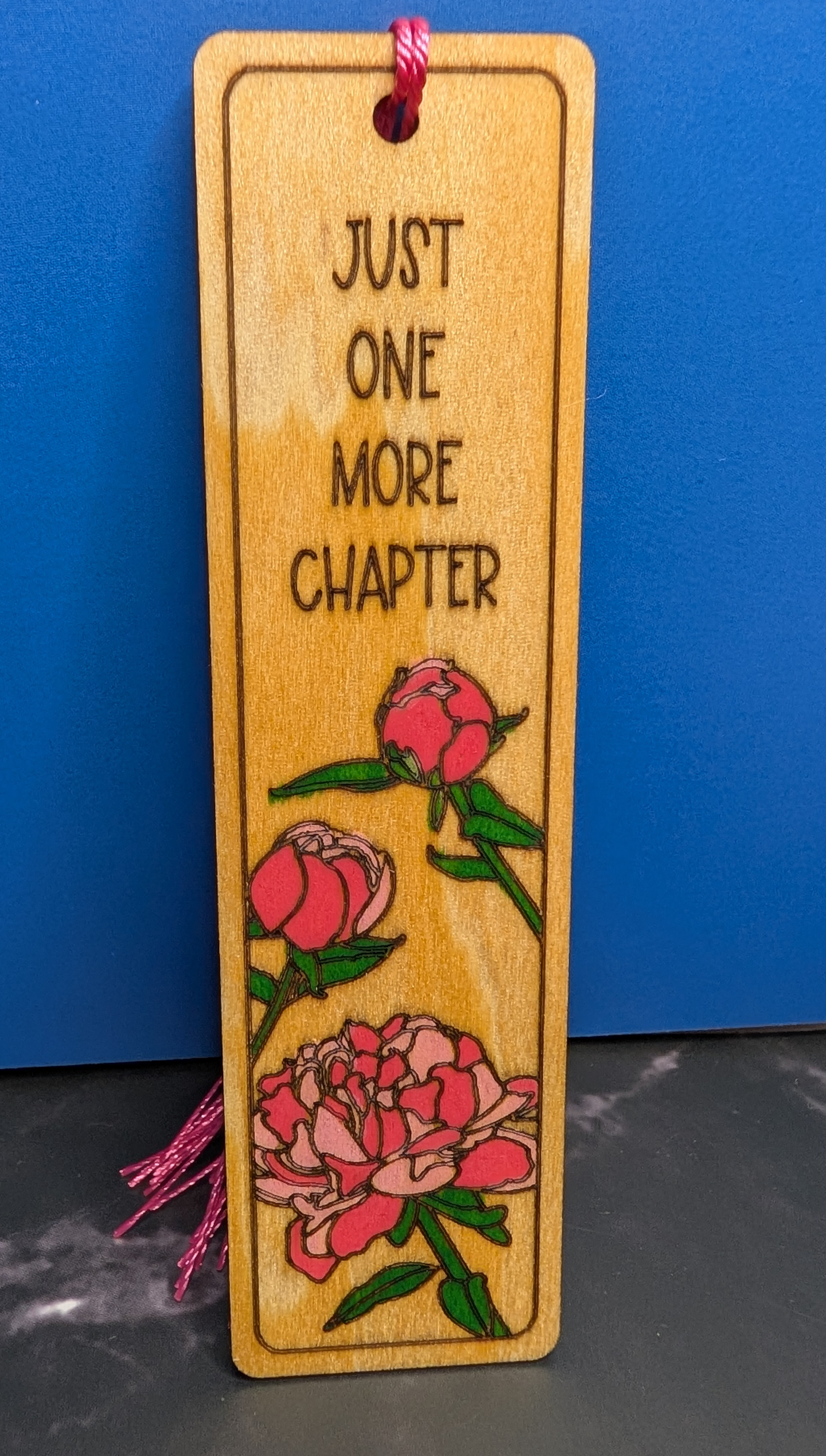 Wooden Floral Bookmark