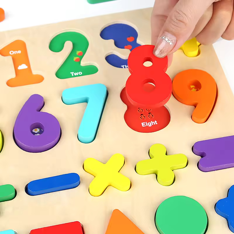 Montessori Early Educational Wooden Children 3D Alphabets