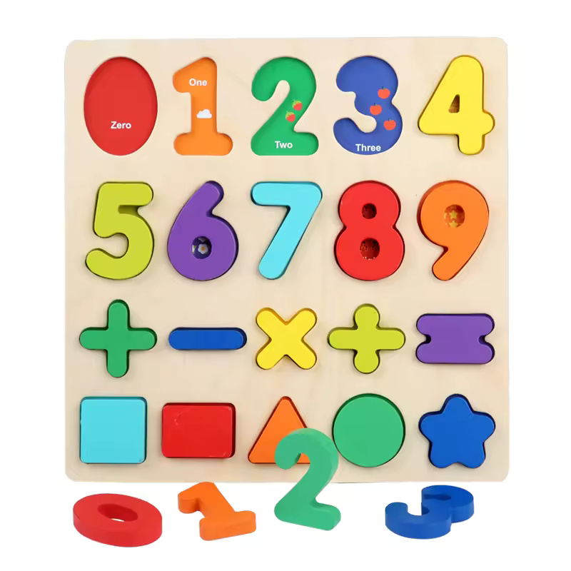 Montessori Early Educational Wooden Children 3D Alphabets