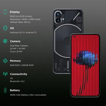 CMF by Nothing Phone 1 Dimensity 7300 5G Processor  6GB/128GB