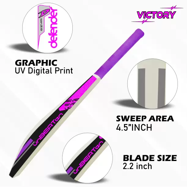 VICTORY DEFENDER Plastic Bat Full Size Cricket Tennis Bat For All Age Group Hard PVC/Plastic Cricket Bat  (800 g)