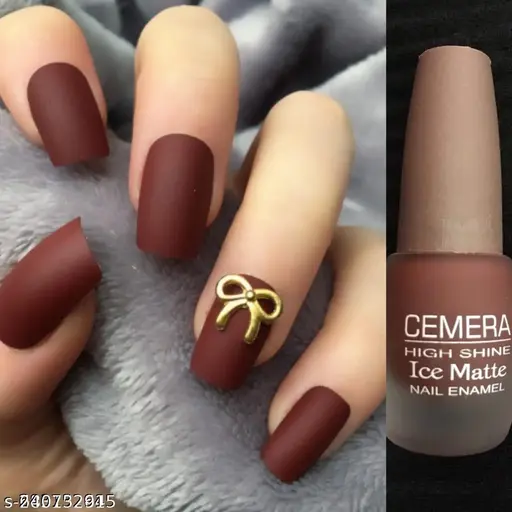 Cemera Ice Matte Nail Polish Coffee Chocolate Brown