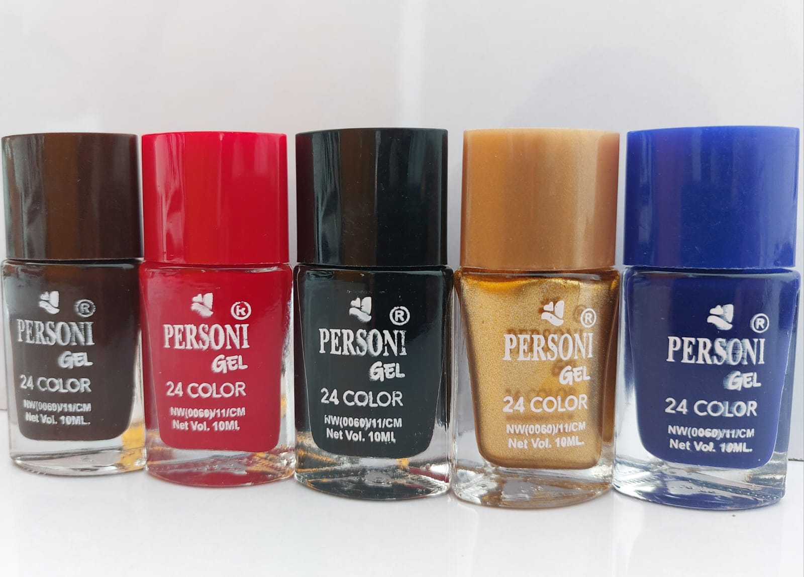 GINI's Fashion Nail paint combo pack of 5 pcs
