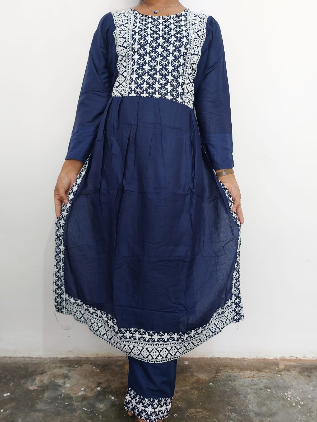 Women Viscose Cotton Kurta Palazzo Set