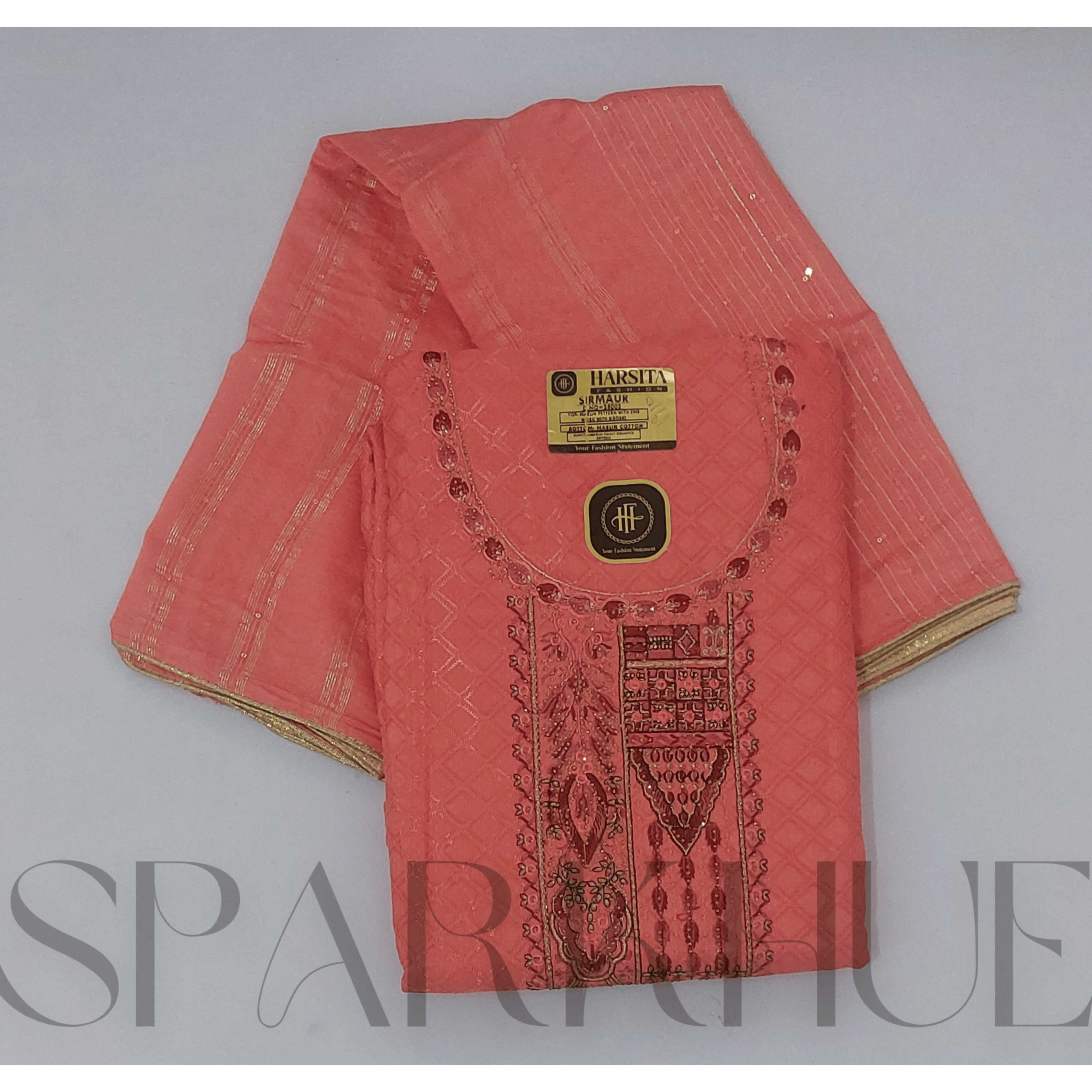  Unstitched  pure cotton unstiched material free size suit  bottom pure cotton duppatta pure ciffion 