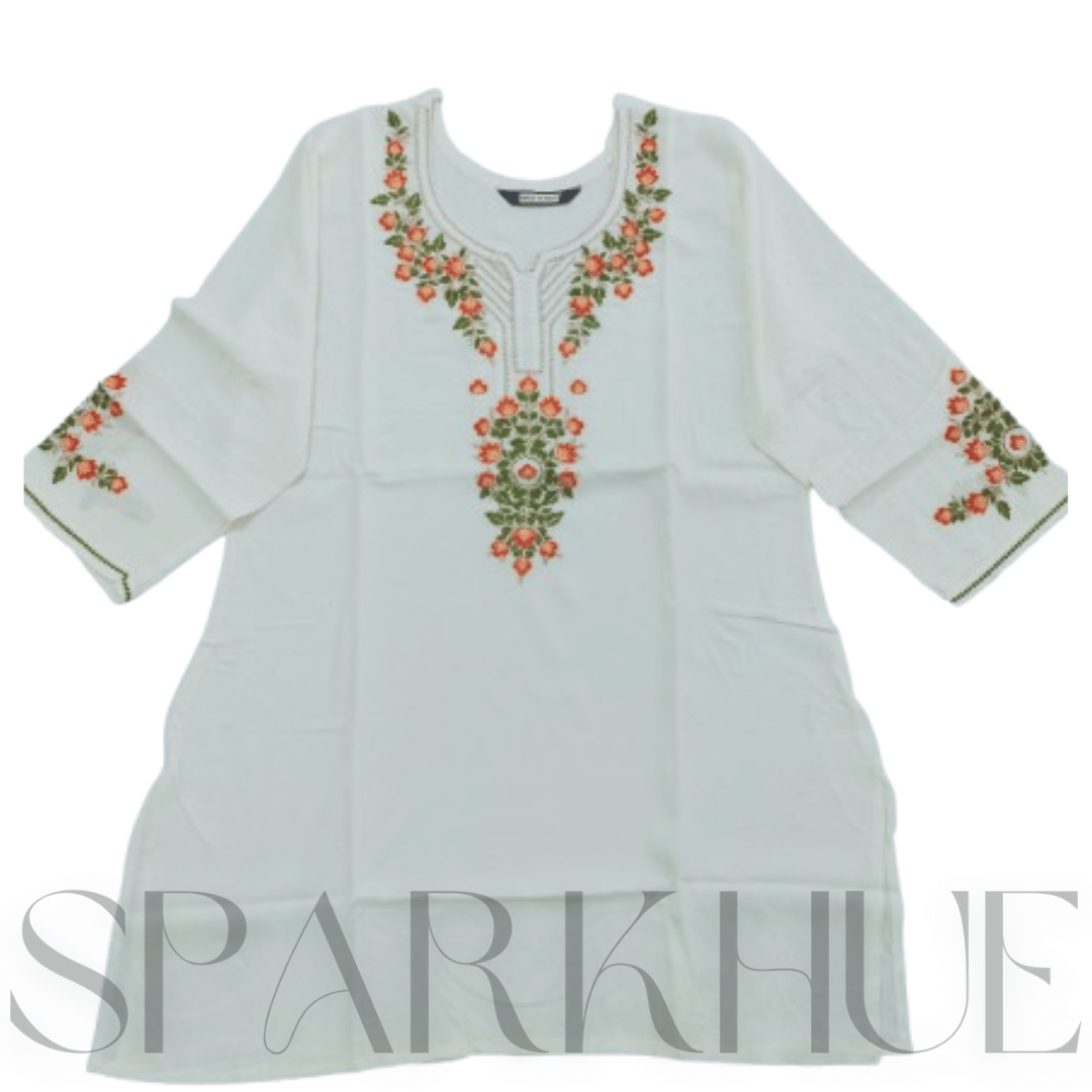 Elegant Traditional Wear, Embroidered Kurtis in Multiple Colour