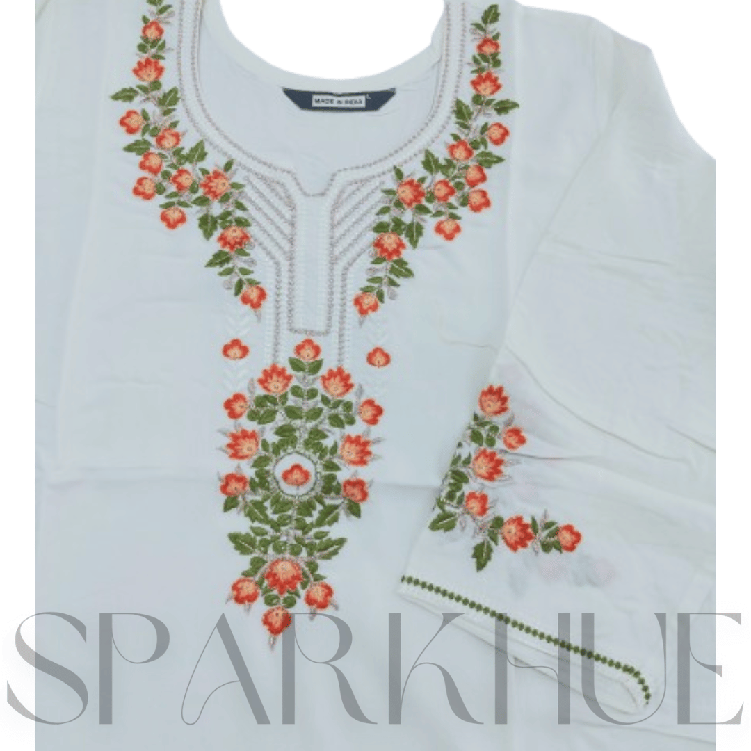 Elegant Traditional Wear, Embroidered Kurtis in Multiple Colour
