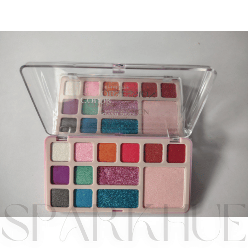 Seven Seas Color Obsession 13 Pigmented Colors Eyeshadow Palette Shimmery & Glitter Finish 32.2 g  (Natural)
