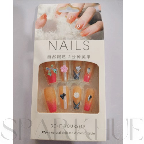 Attractive beautiful nails 2 box each 12 pcs