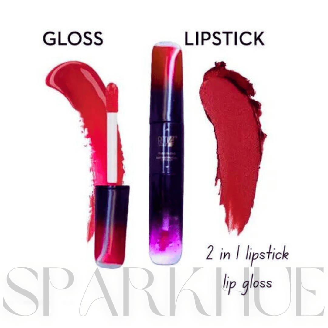 2 in 1 Lipstick and Lip Gloss Red Four