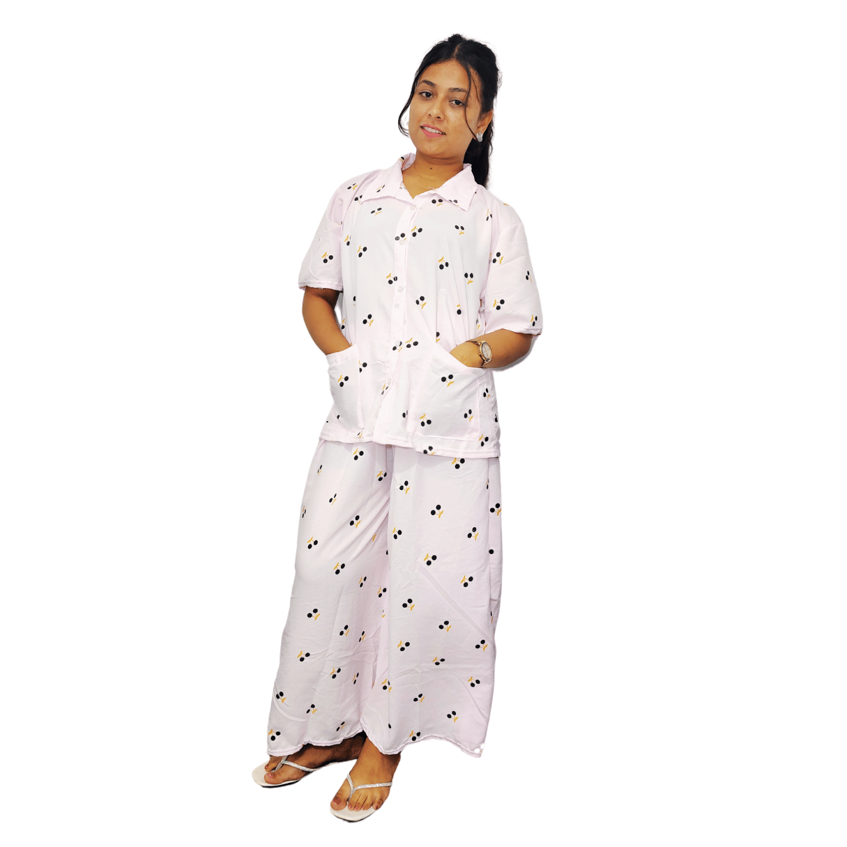 Comfortable and Trendy Sleepwear | Stylish White Pajama Set