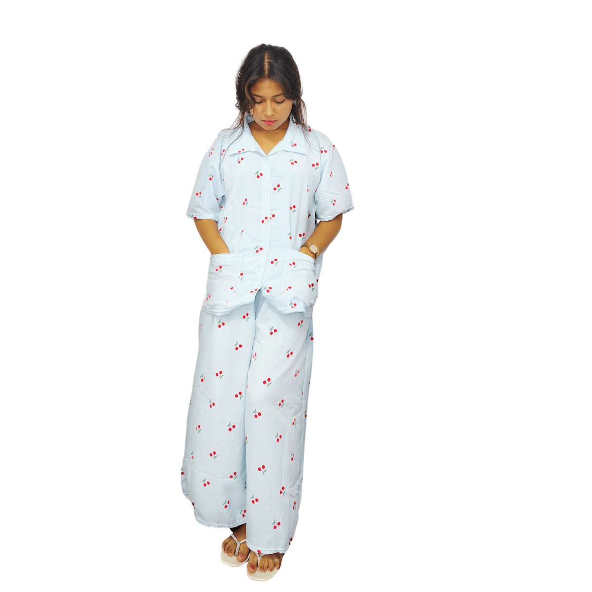 Comfortable and Trendy Sleepwear | Stylish White Pajama Set