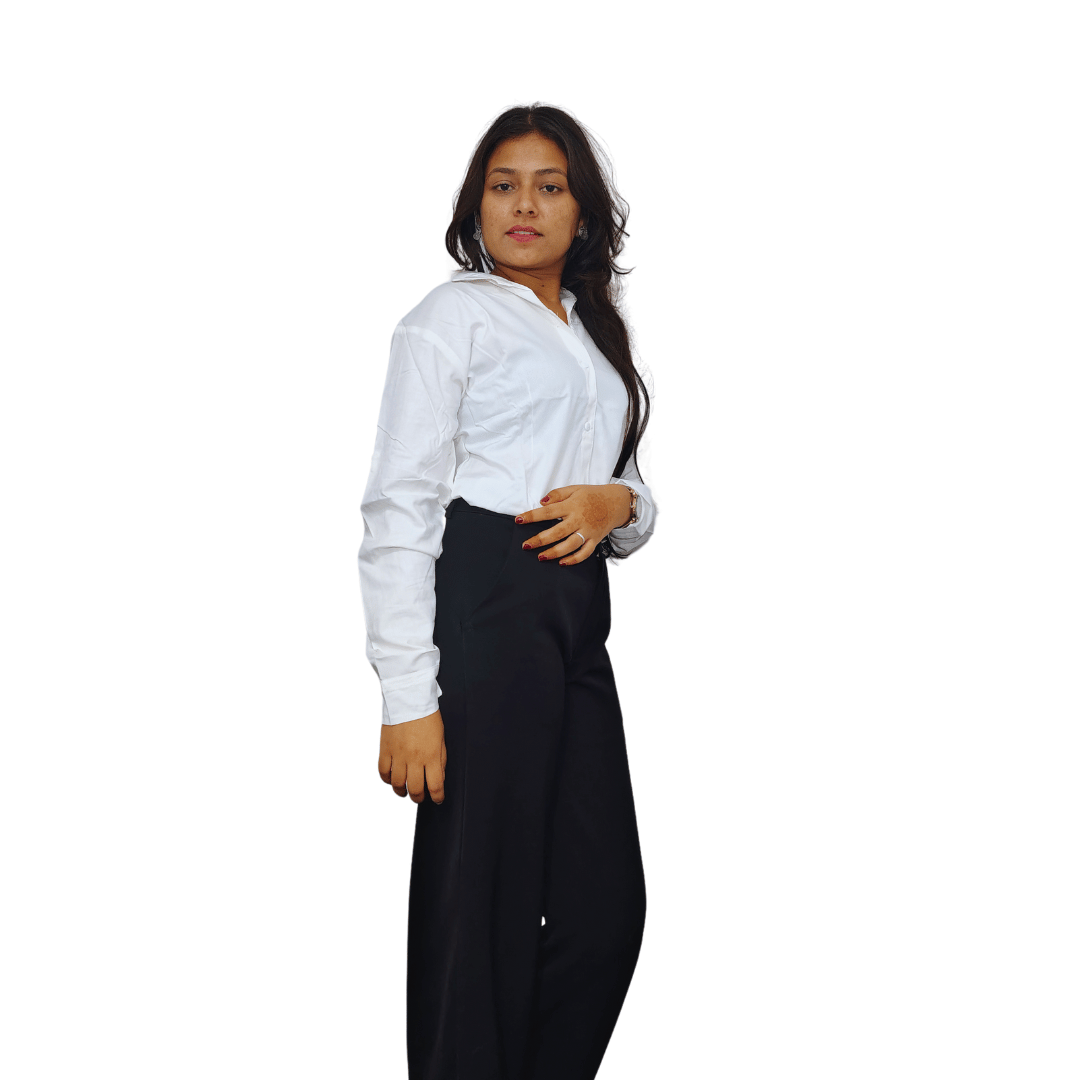 Women Slim Fit Solid Formal Shirt