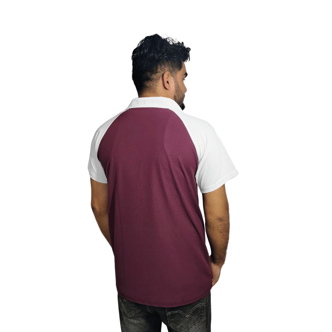 Men Solid Polo Neck Cotton Blend Grey T-Shirt