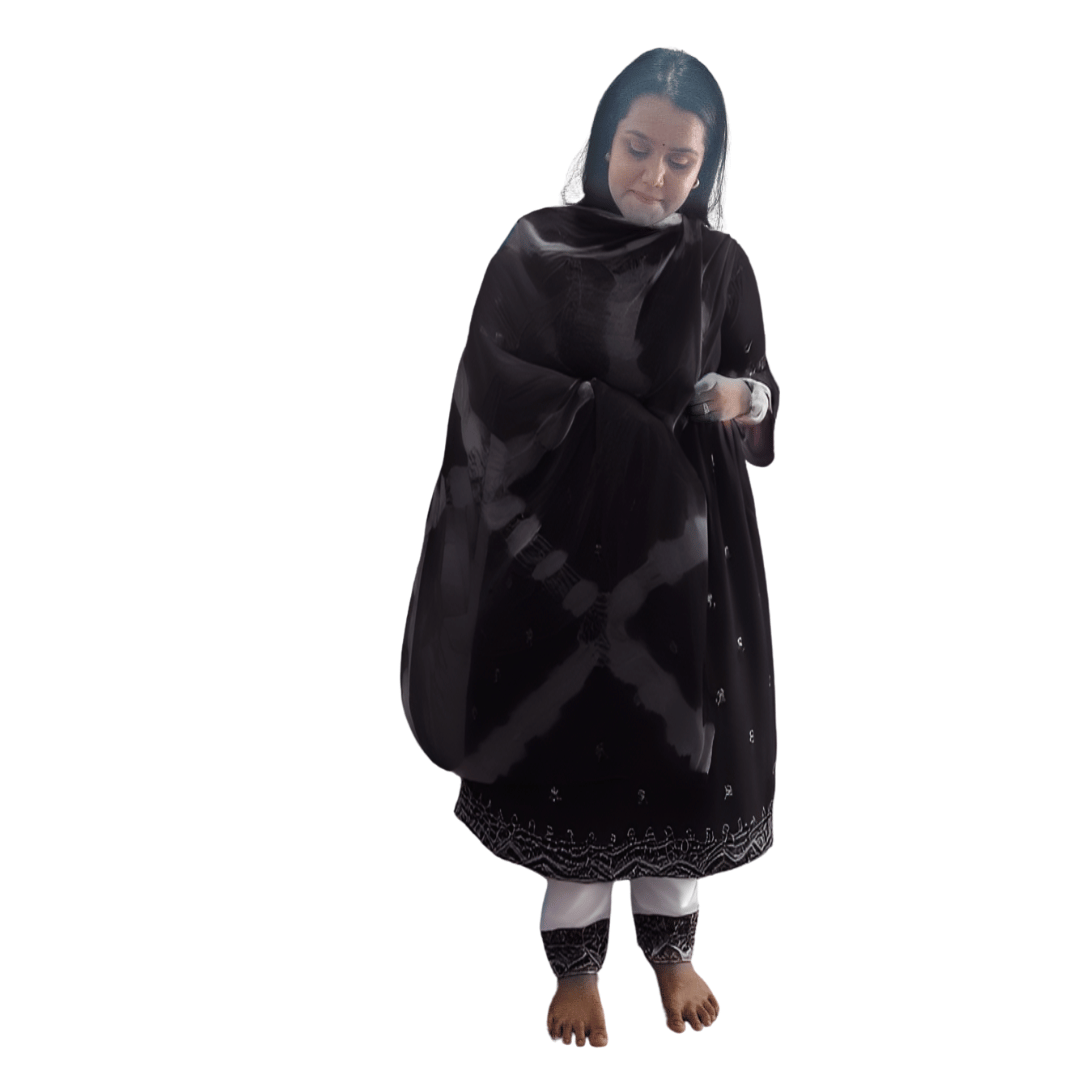 Printed Anarkali Kurta, Bottom & Dupatta Set