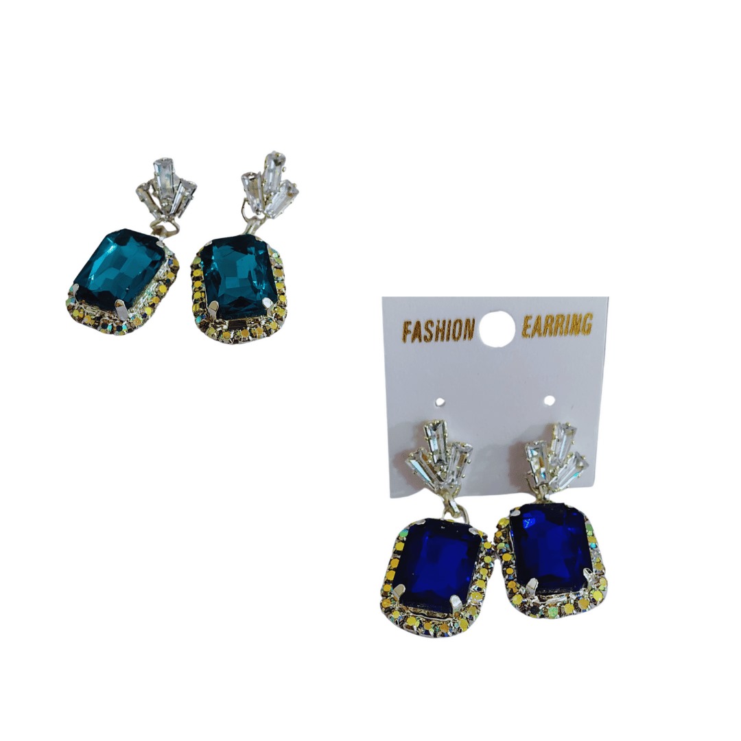 AD Studded Blood Red Zircon Stone Premium Stud Earring For Women And Girls